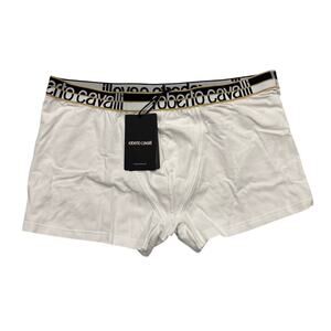 13-64 ROBERTO CAVALLI Men's NWT Cotton Boxer Brief Knitted Panties White XL